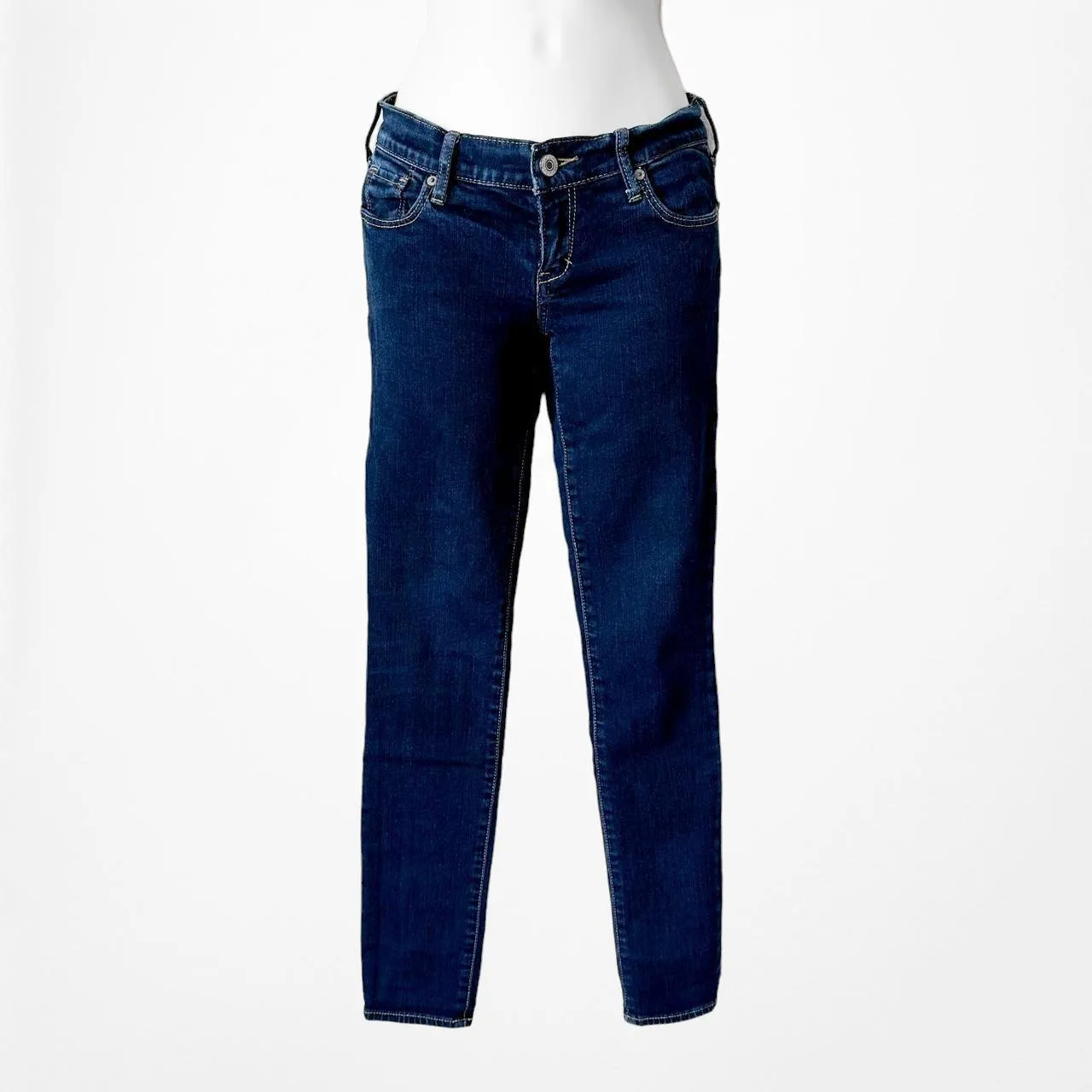 Abercrombie Dark Blue Low Rise Skinny Denim Jeans Size 00/XS