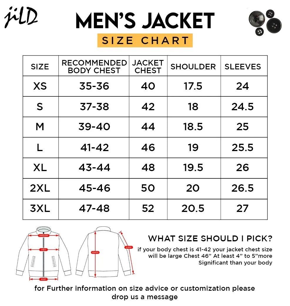 Bomber Style Mens Leather Jacket-Black