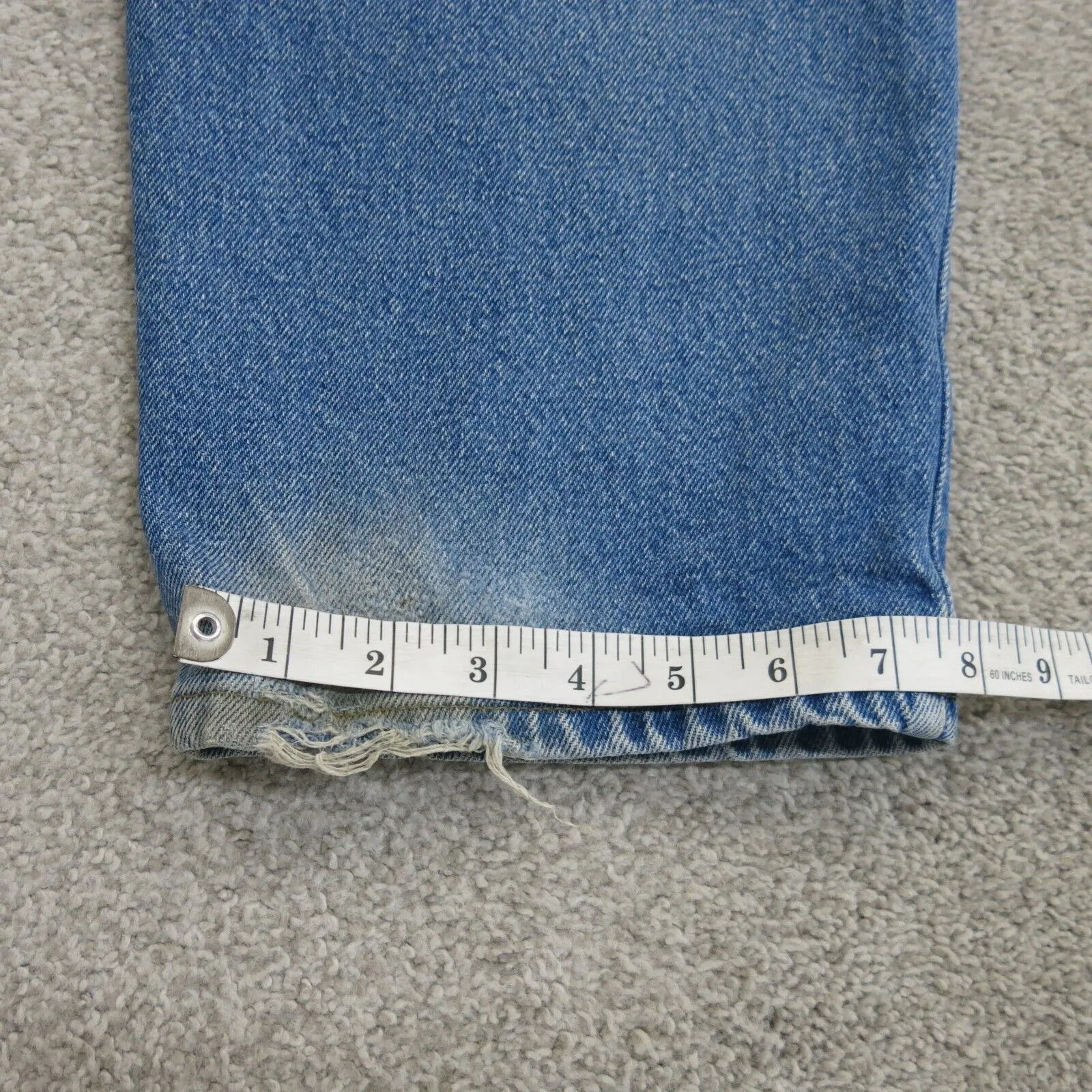 Carhartt Jeans Mens 38X32 Blue Denim Stretch Straight Leg Mid Rise 100% Cotton