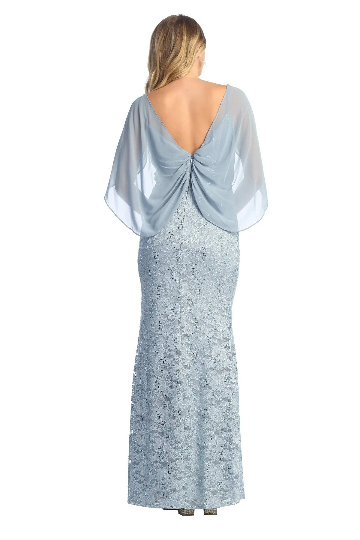 Cindy Collection 1614 Dusty Blue Mother of the Bride Dress