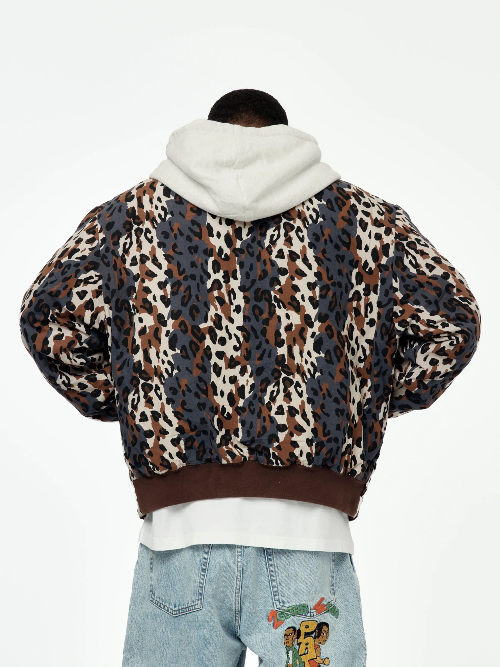 City Leopard Reversible Bomber Jacket (Multi)