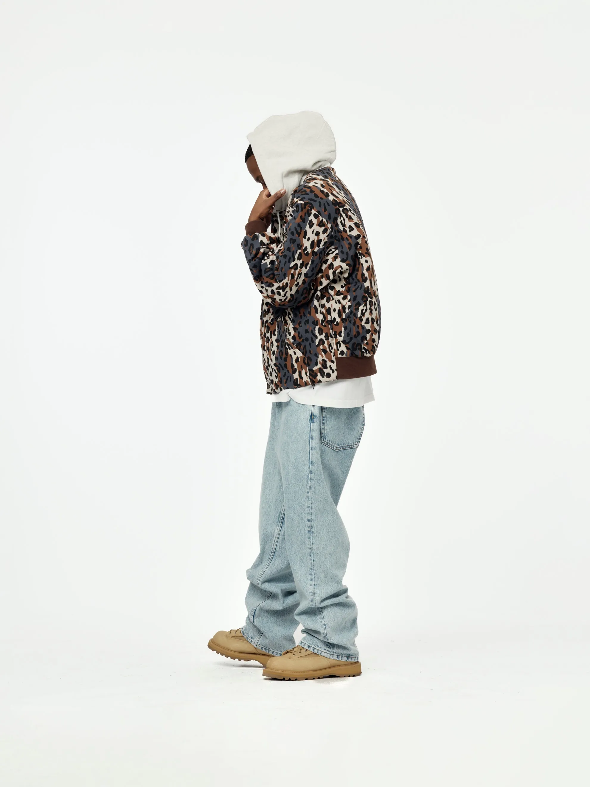 City Leopard Reversible Bomber Jacket (Multi)