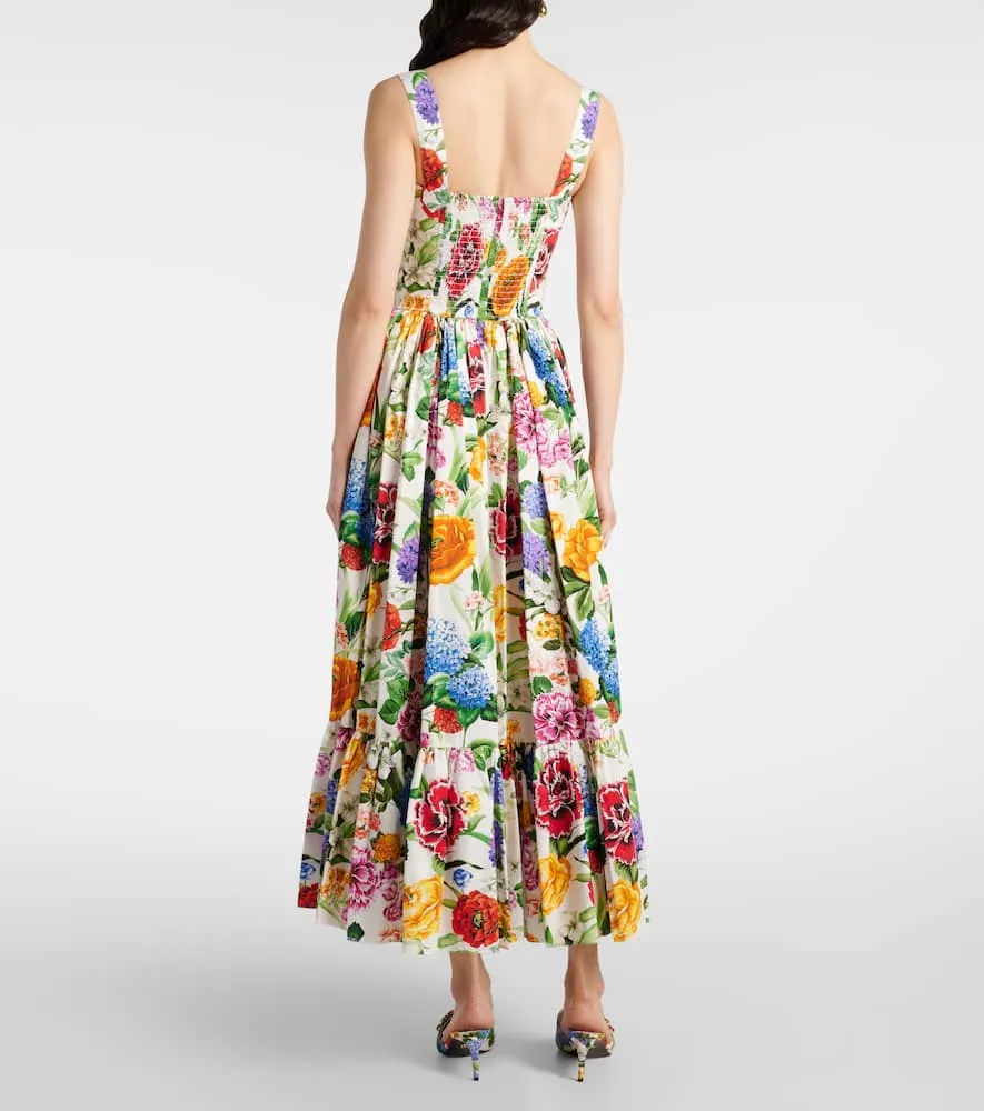 Dolce&Gabbana Floral cotton poplin maxi dress