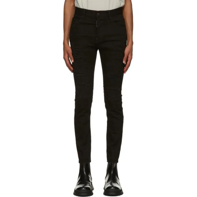 Dsquared2 Black Ripped Super Twinky Jeans
