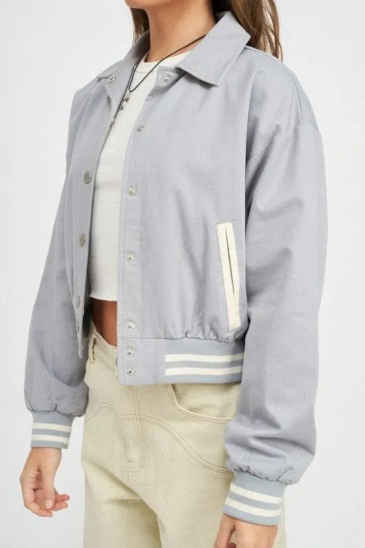EMORY PARK Collared Bomber Jacket