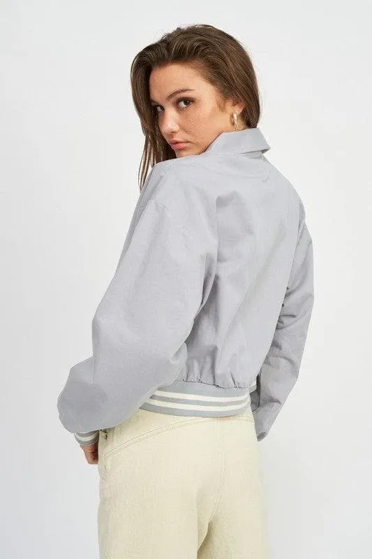 EMORY PARK Collared Bomber Jacket