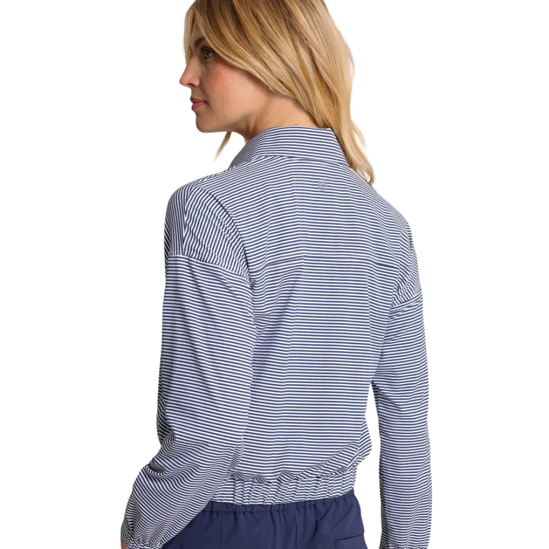 Kira Half Zip Stripe Pullover