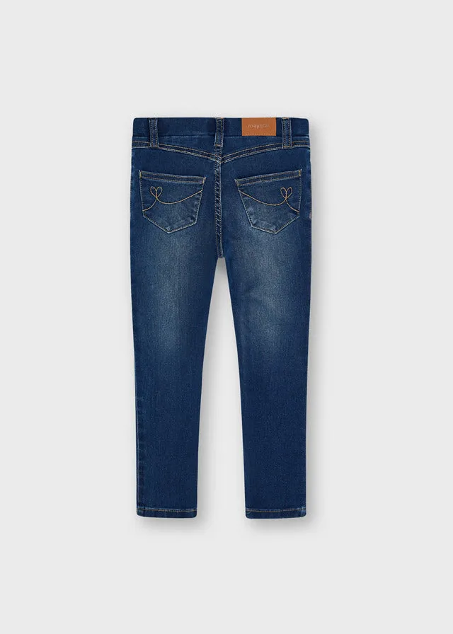 Medium Wash Heart Pocket Skinny Jegging