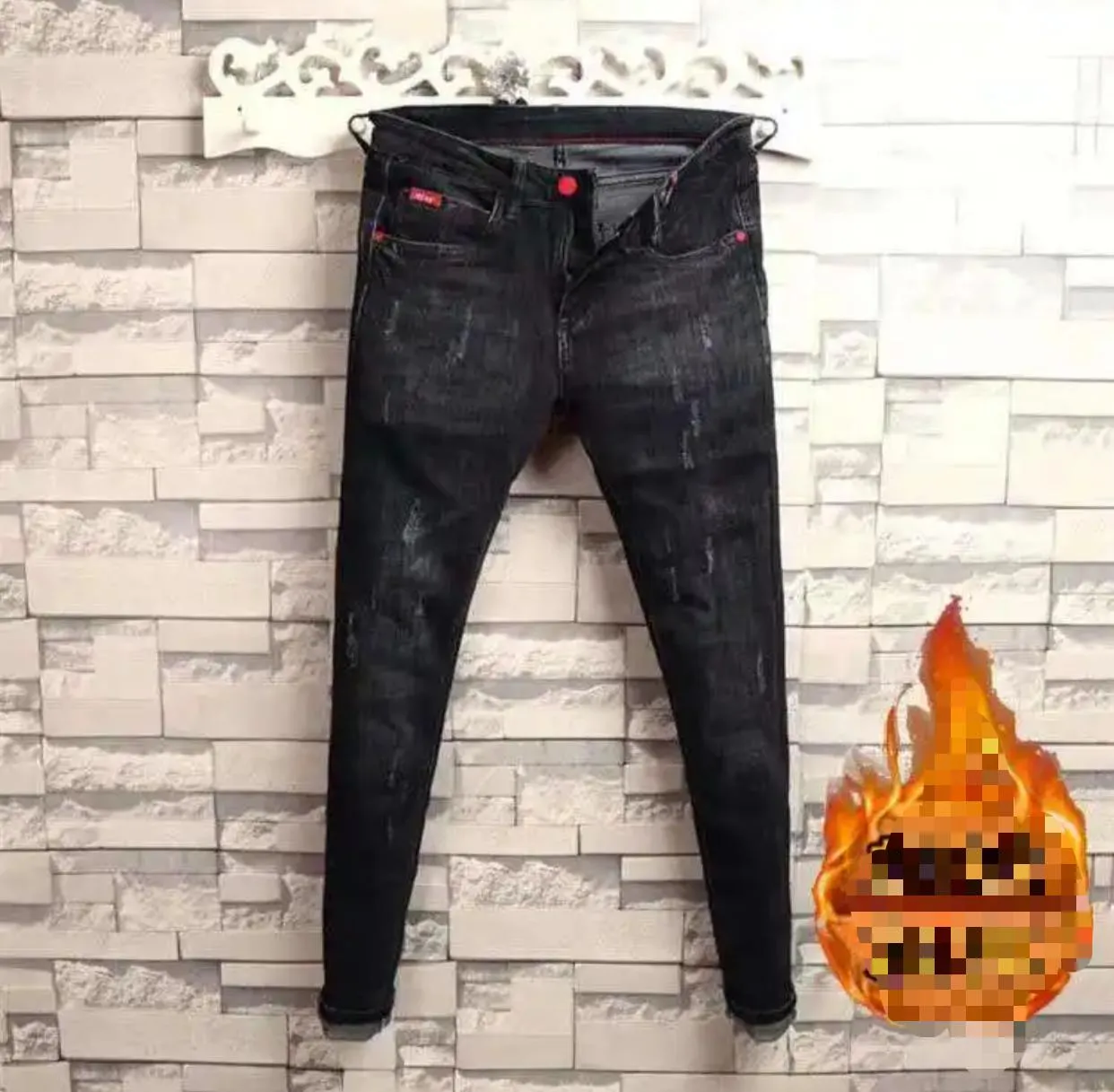 Men's Skinny Designer Brushed Jeans 2XL X4049738