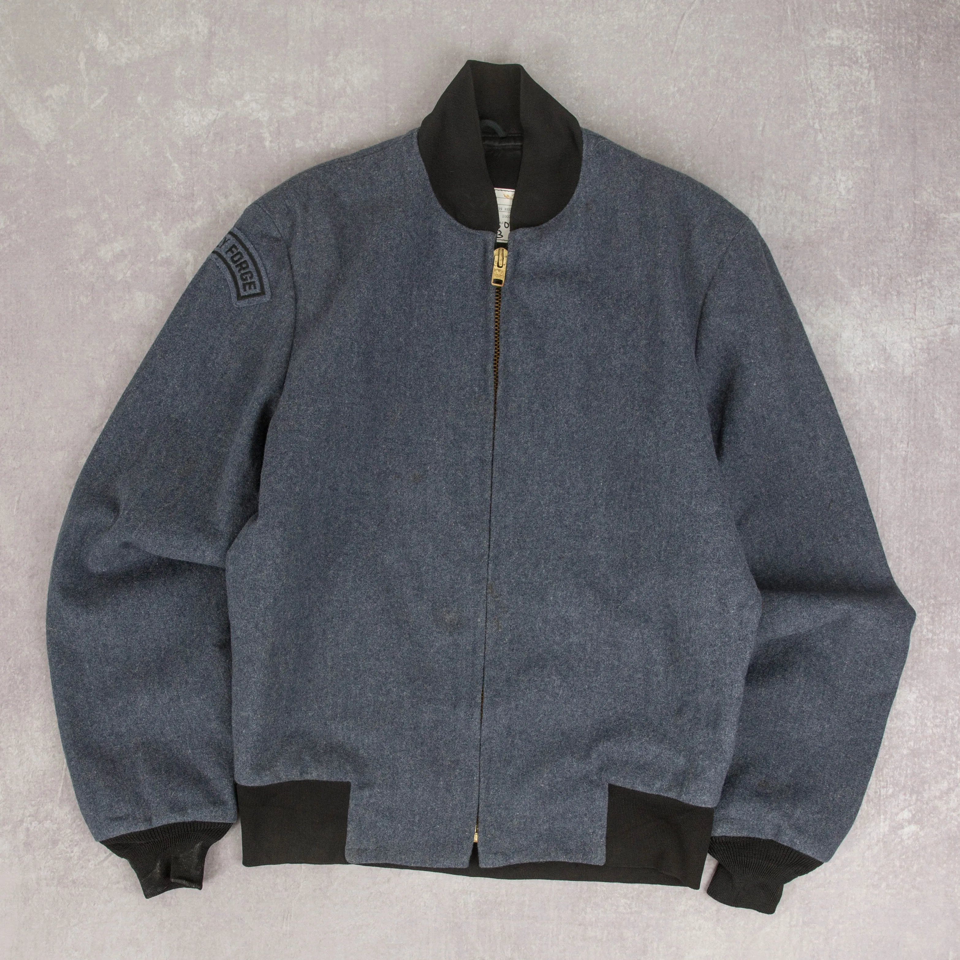 MEN'S VINTAGE 1980S WOOL WORKWEAR BOMBER JACKET - MEDIUM