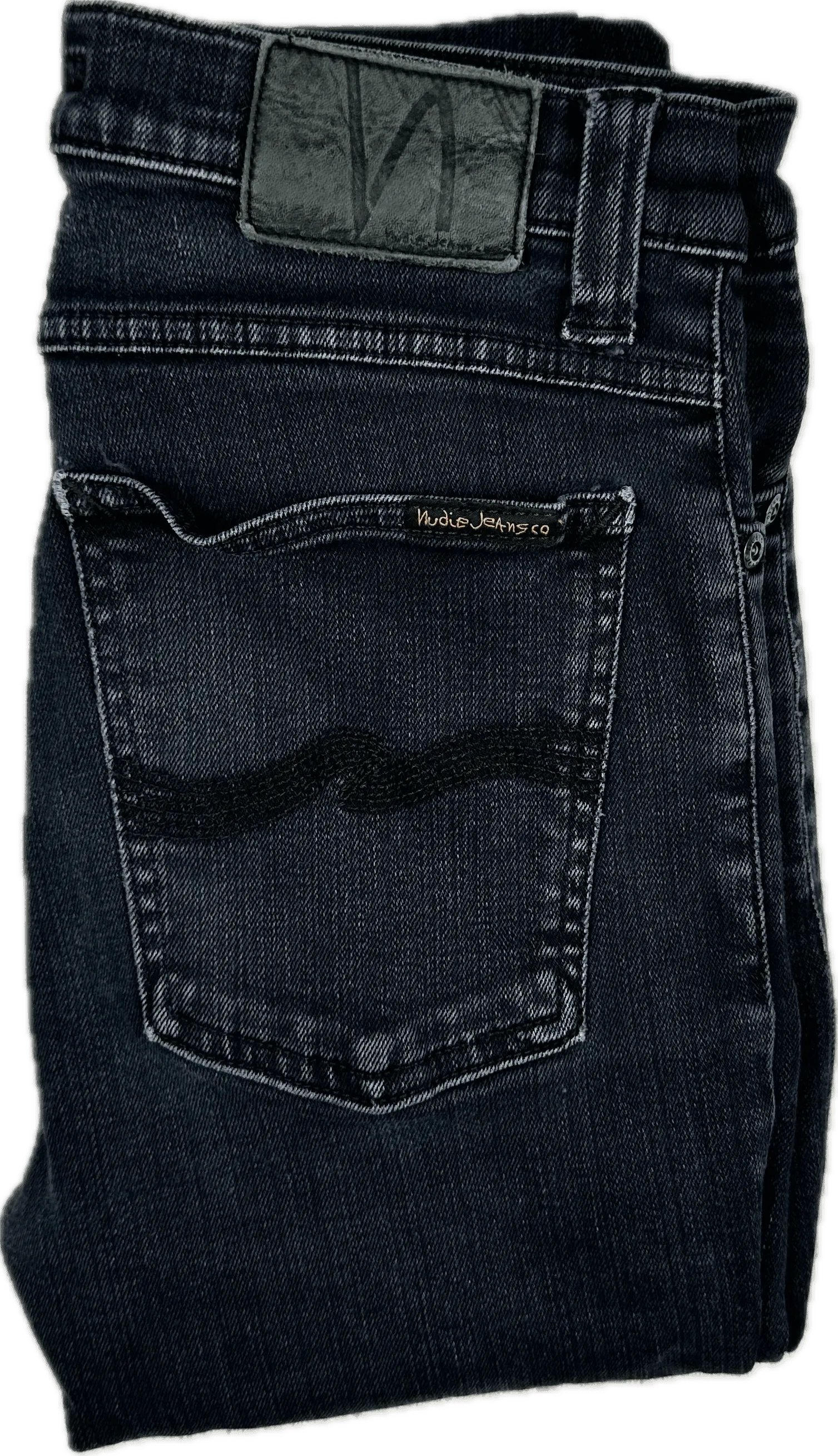 Nudie 'High Kai' Black Black Wash Jeans- Size 29/32