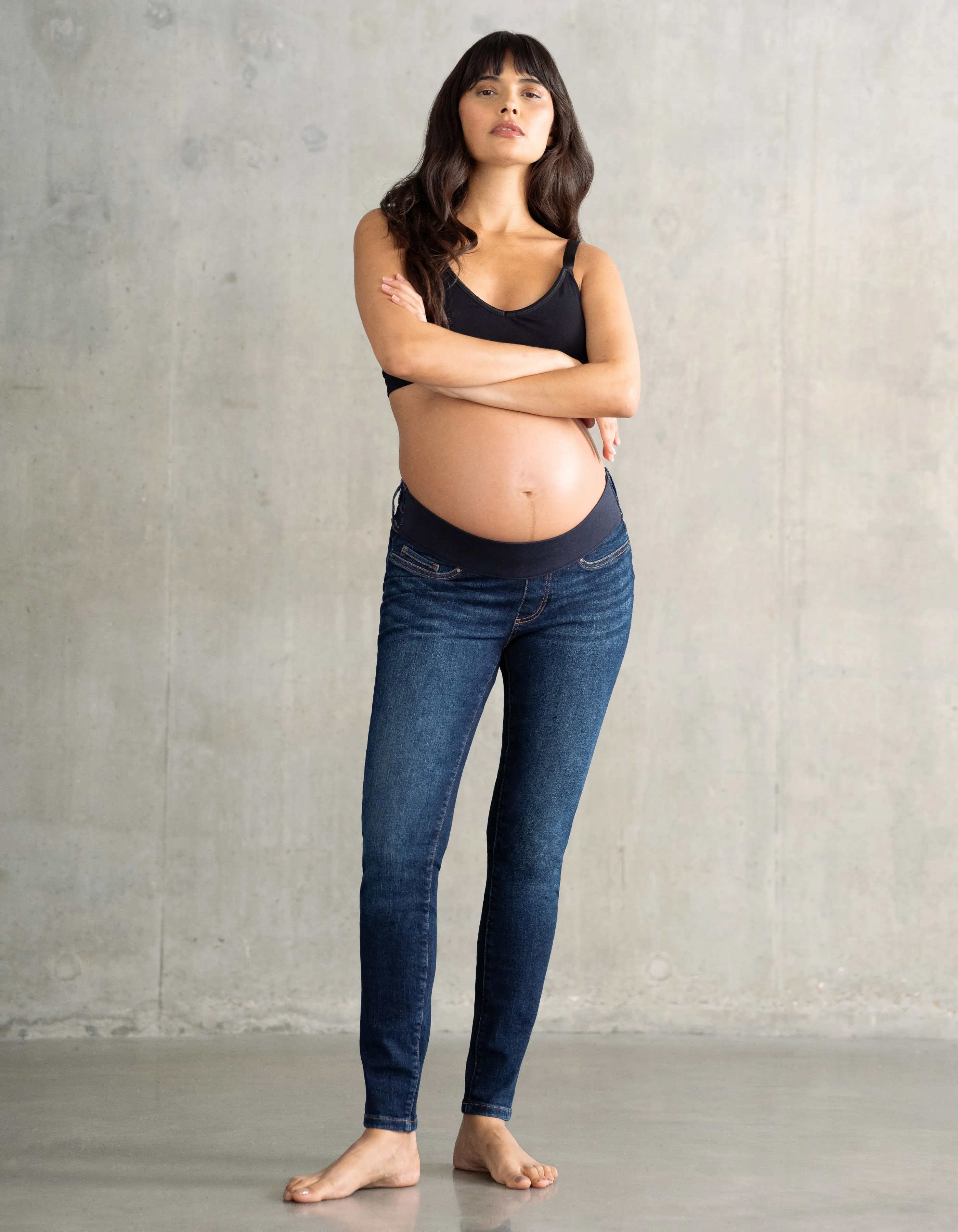 Organic Under Bump Skinny Maternity Jeans