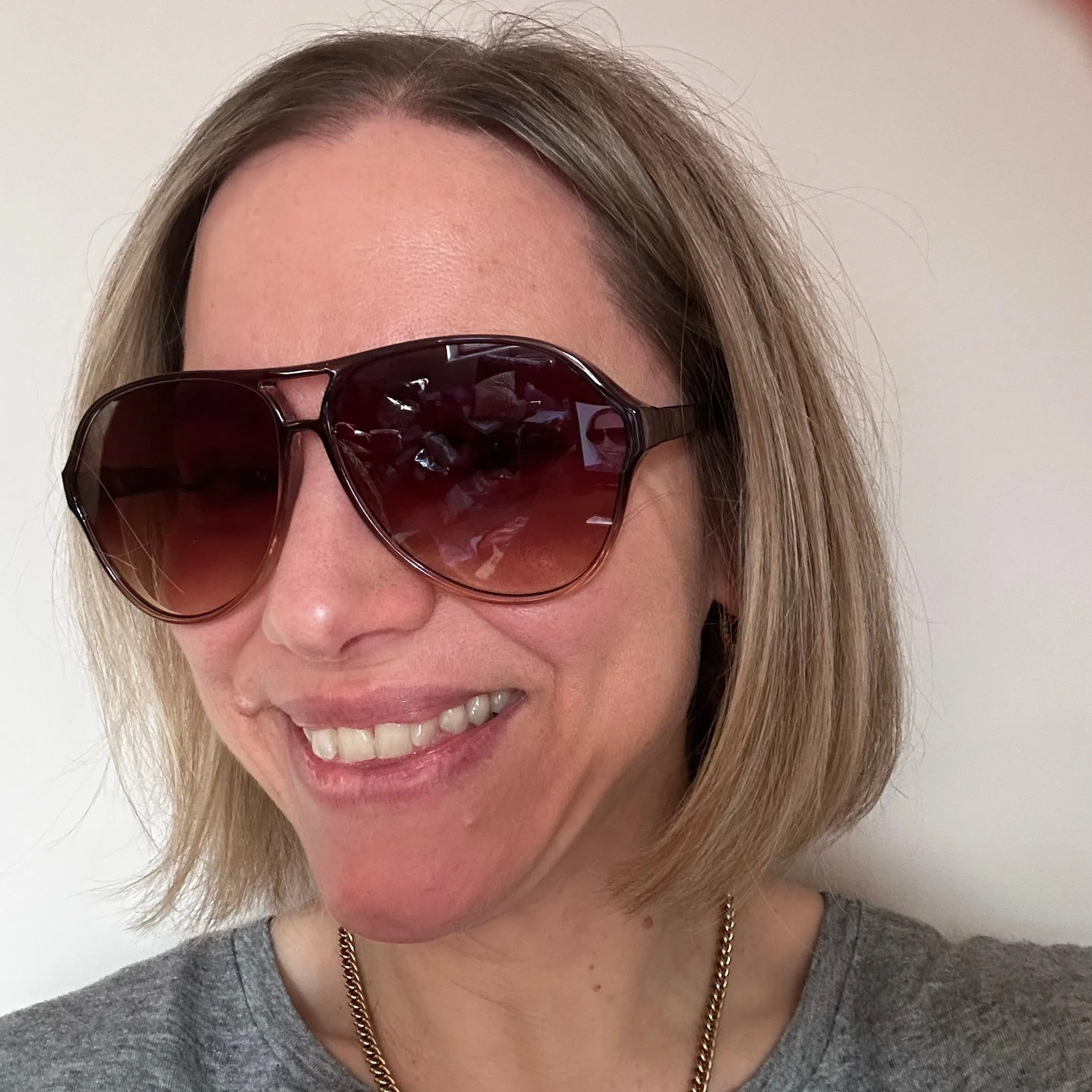 Pink & Brown Retro Aviators