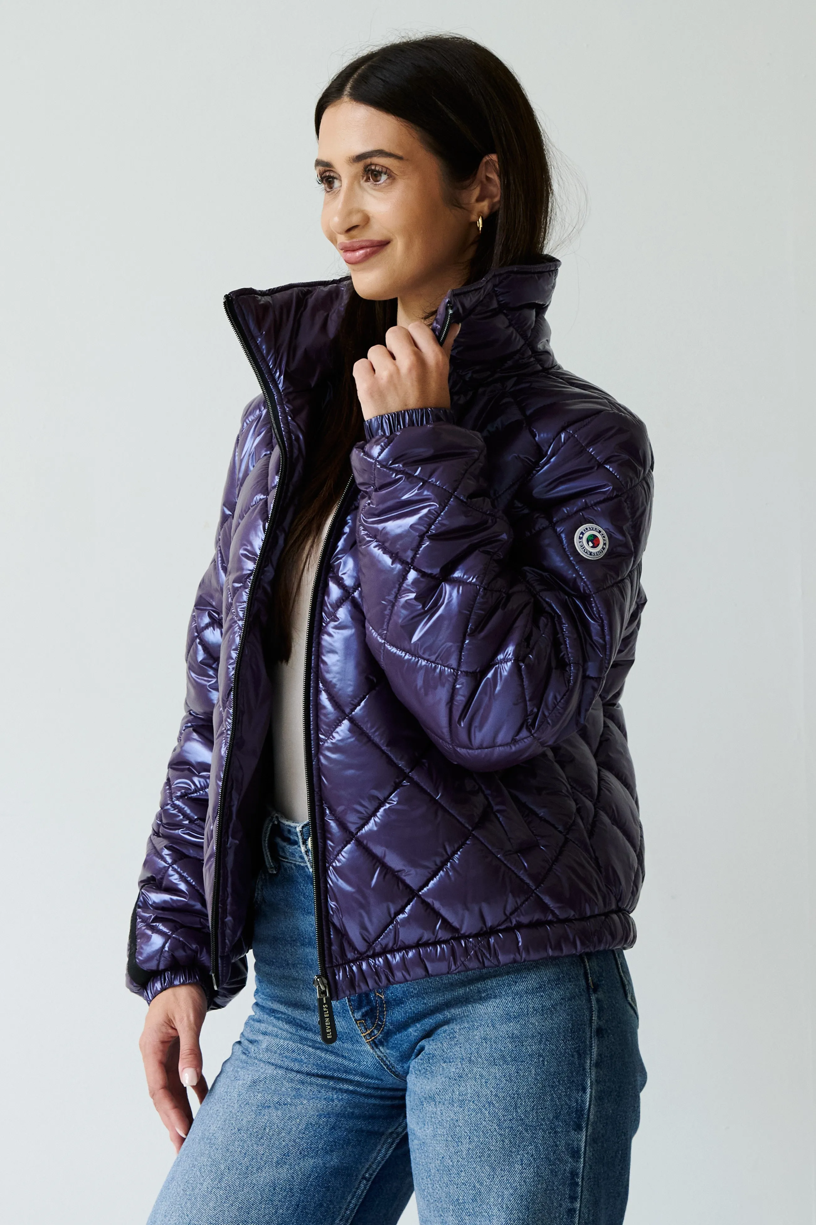 Stella Vegan Down Bomber | Aubergine