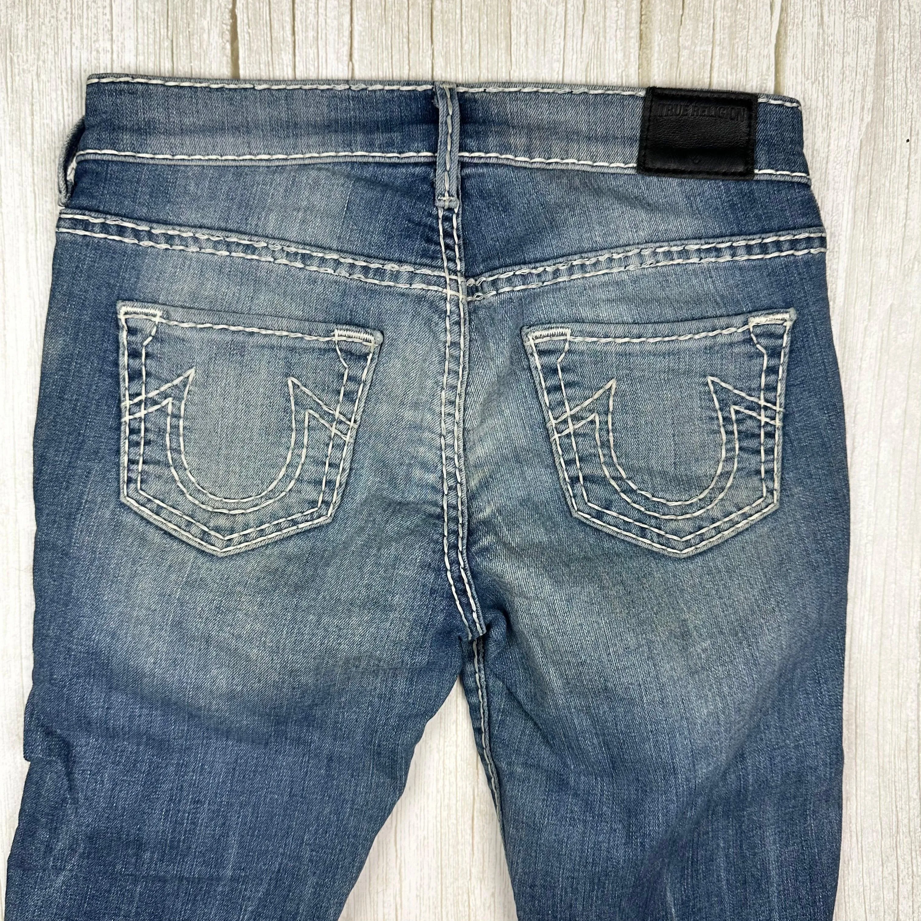 True Religion 'Halle' Mid Rise Super Skinny Jeans- Size 24