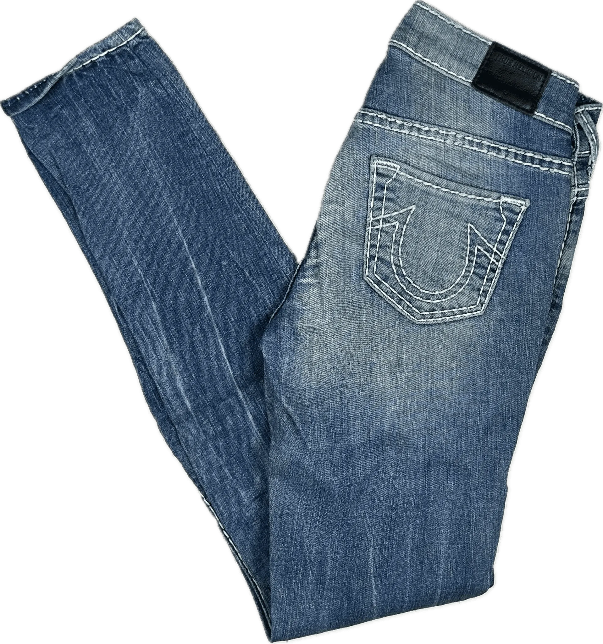 True Religion 'Halle' Mid Rise Super Skinny Jeans- Size 24