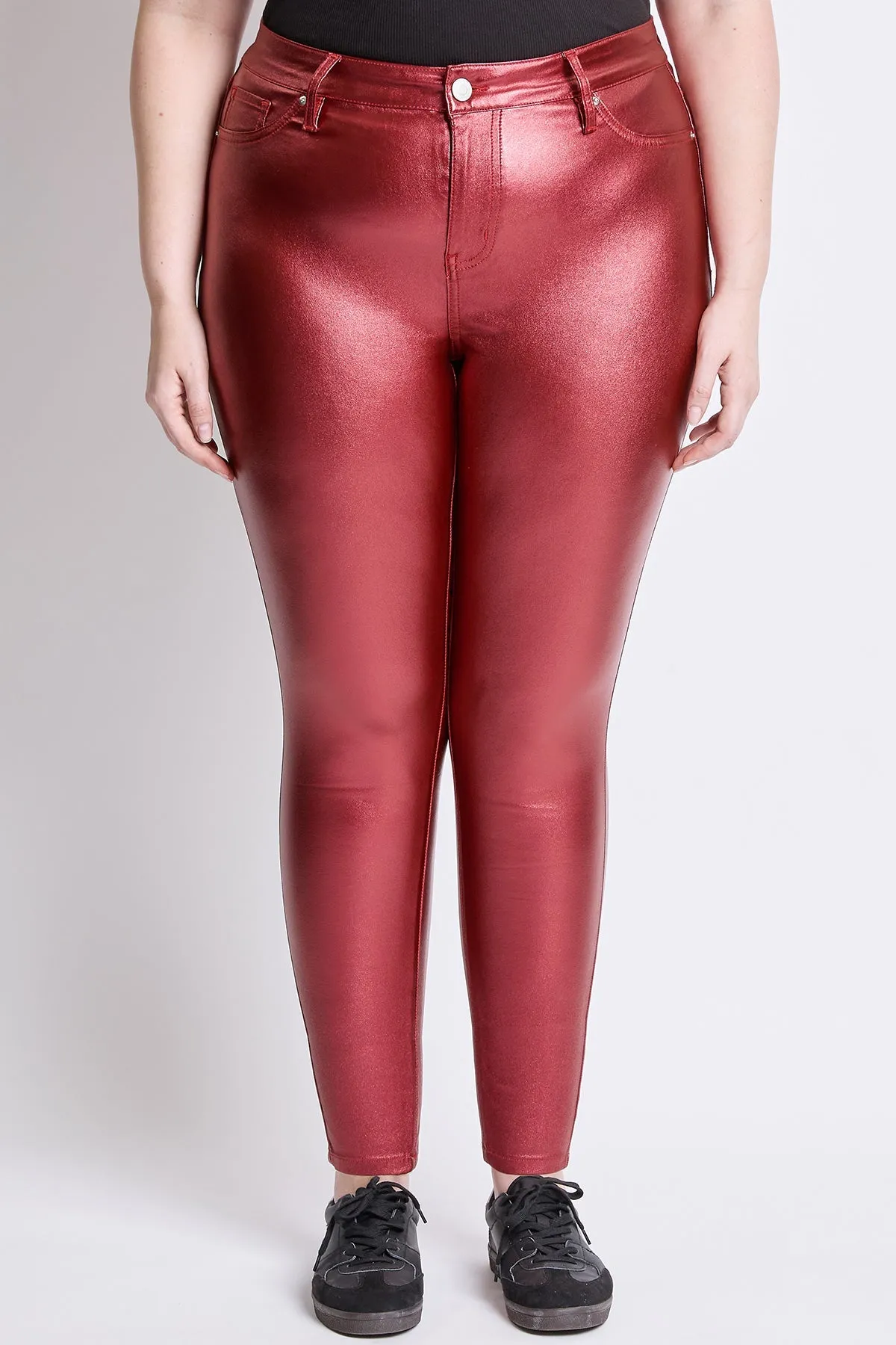 Women's Plus Hyperstretch Metallic Skinny Pants