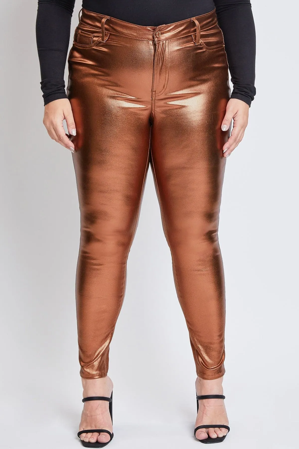 Women's Plus Hyperstretch Metallic Skinny Pants