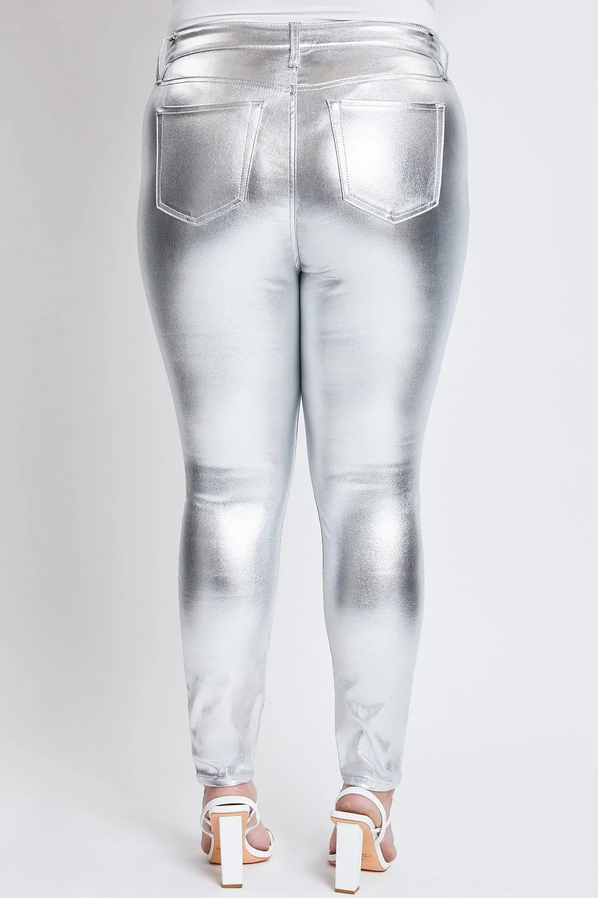 Women's Plus Hyperstretch Metallic Skinny Pants
