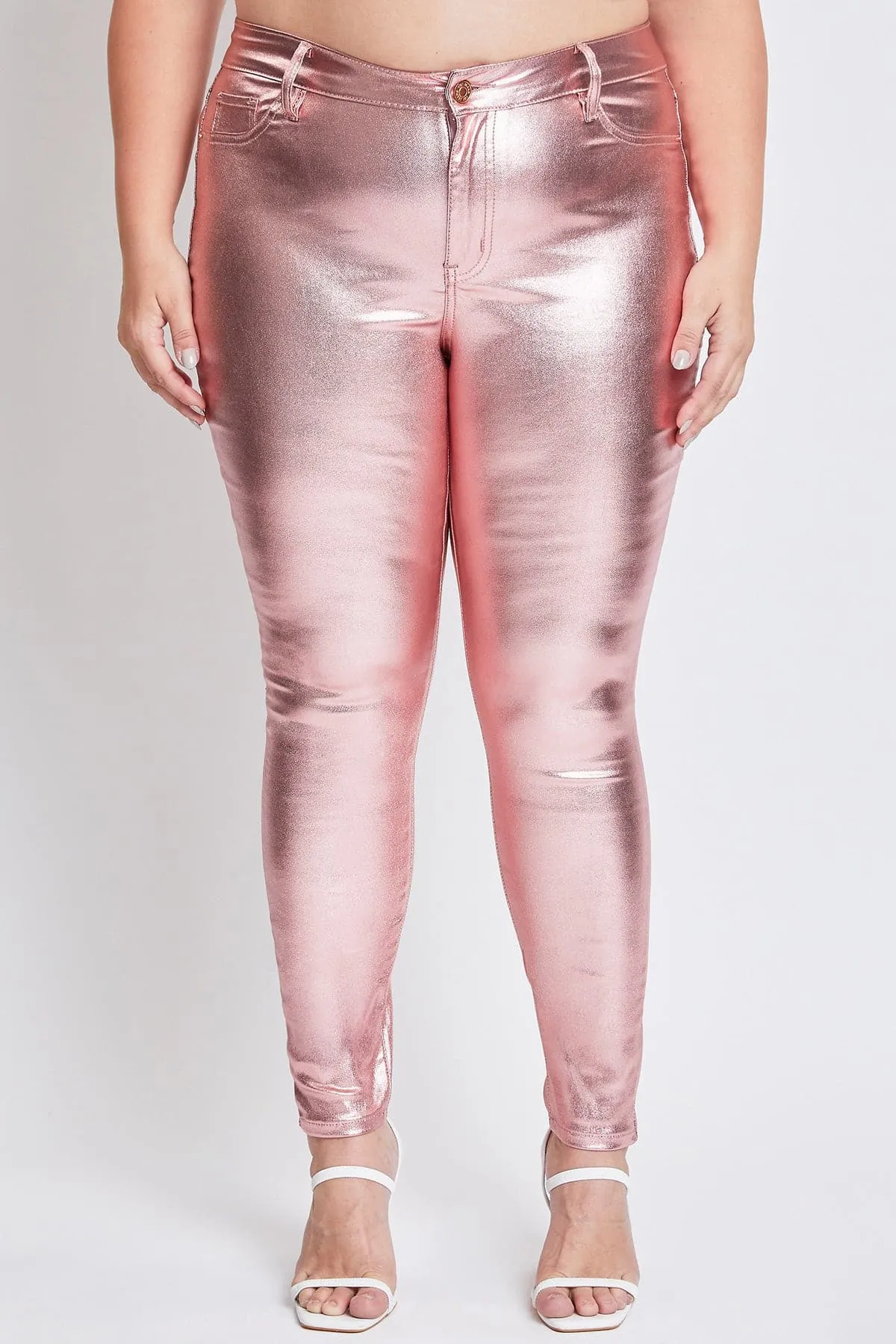 Women's Plus Hyperstretch Metallic Skinny Pants